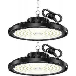 Subzonal-Projecteur Led Ufo Industrielle 200w, 2pcs 20000lm Ufo High Bay Light 6500k Blanc Froid Projecteur Led Int&eacute;rieur, Ip65 &Eacute;tanche Atelier &Eacute;clairage Pour Garage D'entrep&ocirc;t Usine Parkings Gymnase - Neuf