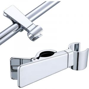 Support de Douche à Main, 18-25MM Support de Pommeau de Douche, Fixation Pommeau Douche Mural Remplaçable, Support Douchette Universel, Réglable en Hauteur Curseur de Douche Sans Percage - Neuf