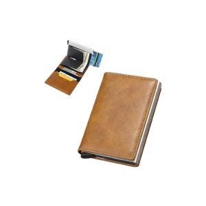 Portefeuille fin avec protection RFID, pince &agrave; billets et porte-cartes - Neuf