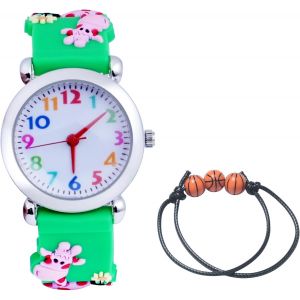 Kalanka-Montre Pour Enfants Garçon Fille - Mouvement À Quartz Montre Bracelet En Silicone Pour Filles Et Garçons De 3 Ans À 10 Ans - Neuf