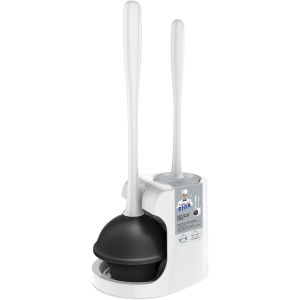 KAL-Ensemble De Déboucheur Ventouse Et Brosse Wc Pour Le Nettoyage De La Salle De Bain, Blanc, 1 Ensemble - Neuf