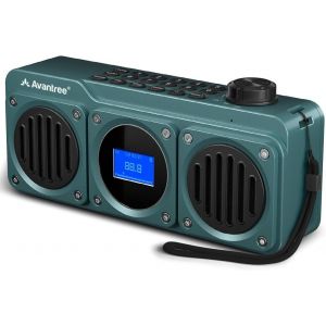 Boombyte - Radio Fm Portable Avec Enceinte Bluetooth, Deux Haut-Parleurs (14W), Volume Élevé, Son Stéréo, Emplacement Pour Carte Micro Sd, Avec Port Usb, 11H Rechargeable Lecteur Mp3 - Bleu[Z209] - Neuf