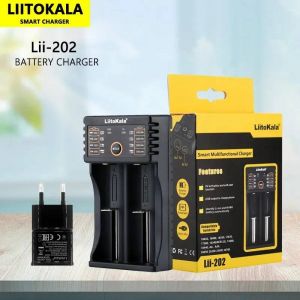 Liitokala Lii-202 18650 1.2v 3.7v 3.2v Aa/Aaa 26650 10440 16340 21700 20700 14500 18490 Chargeur Intelligent De Batterie Au Lithium Nimh--Lii-202(U1) - Neuf
