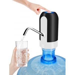 Noir Automatique Distributeur d'Eau Rechargeable Bouteille de l'Eau Potable l'Eau Potable de la Pompe Électrique sans Fil Rapide de Pompage Gallon Bouteille Universel Distributeur avec Pompe à Eau - Neuf