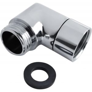 JGD-Connecteur de douche r&eacute;glable &agrave; 90 degr&eacute;s, adaptateur coud&eacute; pour pomme de douche &agrave; main murale, extension de bras, connecteur coud&eacute; - Neuf