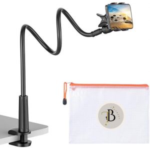 VCCVV-Support téléphone col de cygne, support telephone lit, support téléphone bureau long bras flexible, support telephone compatible Iphone samsung huwaei, tous smartphone avec pochette de transpor - Neuf