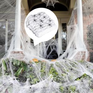 Cauc-Halloween Toile D'araign&eacute;e 200g Toile Araign&eacute;e Extensible 50 Araign&eacute;es R&eacute;alistes Toile D'araign&eacute;e D&eacute;corative D'halloween Ld&eacute;ale Pour L'int&eacute;rieur Et L'ext&eacute;rieur Les F&ecirc;tes D'horreur Et Bien Encore - Neuf