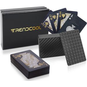 Eryi-Carte Poker. Jeux De Carte. Jeu De Cartes Table Poker Avec Boîte En Bois (Black + Box) - Neuf