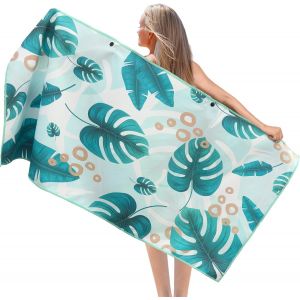 Kal-Serviette De Plage Xxl,Serviette Microfibre 90x180cm, Serviettes De Plage Léger Et Séchage Rapide, Serviette Convient Pour La Plage, Sport, Voyages, Sauna, Piscine - Neuf