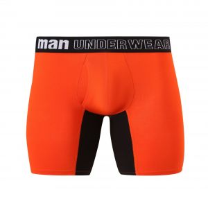 Caleçons Pour Hommes Boxer Taille Moyenne Boxeurs En Fiber De Bambou Grande Taille 5xl 6xl 7xl Entrejambe Ouvert Long Boxer Coton Hommes Sous-Vêtements -Orange Noir-5xl - Neuf