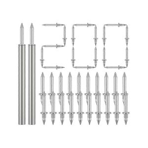 200 Pcs Double-Head Plinthe Fil Sans Couture Nail,Antirouille Aucune Trace Plinthe Filetage Vis Ensemble wi - Neuf