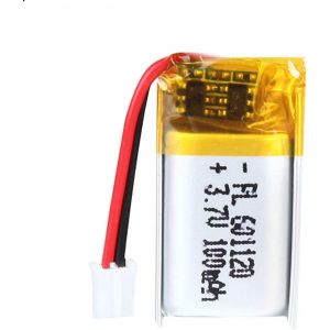 Batterie Li-Po lithium-ion 3,7 V 100 mAh 601120 avec connecteur 2P-PH avec grille de 2,0 mm - Neuf