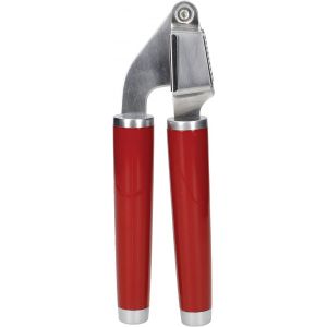 Eryi-- Presse-Ail Manuel En Inox - Couleur Rouge Cerise - Neuf