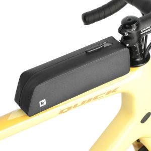 Sac De Cadre De Vélo Avec Fermeture Éclair, Étanche Et Stable, Sac De Vélo Professionnel, Accessoires De Cyclisme Pour Vtt Et Vélo De Route, Noir - Neuf