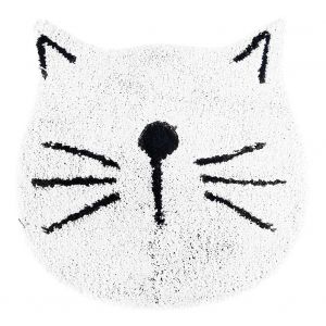 Hjlian Tapis De Sol Doux Et Antiderapant Avec Motif De Chat Mignon, Pour La Maison, Le Salon, La Salle De Bain (Blanc) - Neuf