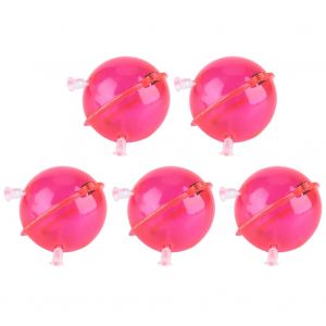 Lot De 5 Flotteurs De Peche A Boule Flottante En Abs, Indicateur De Frappe, Accessoire De Peche, Rouge, 32 Mm - Neuf