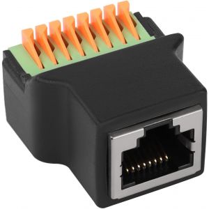 Adaptateur RJ45 8 Broches Sans Soudure Femelle Vers Connecteur Réseau à Ressort Rapide pour CAT5/6/7 Audio Analogique GPIO - Neuf