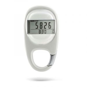 Portable Podomètre - Blanc - Version Anglaise, Multi-Fonction Compteur De Pas / Distance De Marche, Compteur De Calories Unisexe - Neuf