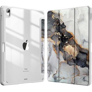 Coque Pour Ipad Air 11 Pouces M3/M2 (2025/2024),Ipad Air 5/4 10.9 Pouces (2022/2020)-[Rangement De Stylet] Housse Transparente Claire Etui Antichoc Veille/Réveil Auto,Marbre Nuageux - Neuf