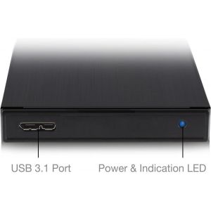 CHENG-Boîtier de Disque Dur 2,5 Pouces,USB Type A 3.2 Gen 1 (USB 3.0) vers SATA III/UASP, 5Gbit/s, Boîtier Externe de Disque Dur SSD et HDD en Aluminium 9,5mm et 7mm, Noir - Neuf