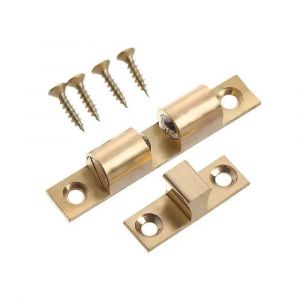Laiton Porte Stop Serrure Boucle Armoire Roller Catch Touch Push Damper Buffer avec vis Accessoires de meubles - Neuf