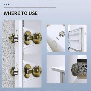 6 pcs butées de porte transparentes protecteur mural-adhésif protecteur de pare-chocs réutilisable,silencieux,absorbant les chocs - Neuf