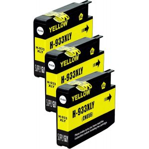 ERYI-3 Cartouches D'Encre Avec Puce Compatible Avec Hp 933 933Xl Jaune Pour Hp Officejet 6100 6600 6700 7110 7510 7600 7610 7612 - Neuf