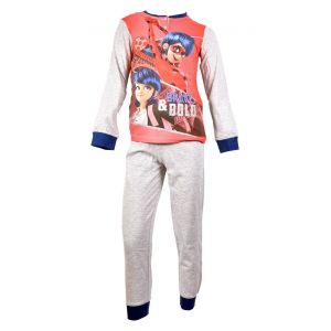 Pyjama Fille Miraculous En Coton Miraculous Et7180 Gris Boite Cadeaux - Neuf