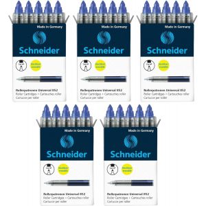 Universal 852 Lot de 5 cartouches d'encre effa&ccedil;ables pour roller &agrave; cartouche Breeze, Base Senso/Ball et ID Duo, encre: bleu roi - Neuf