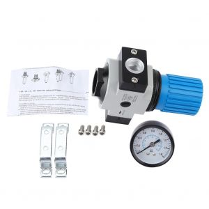 Manometre de pression pour compresseur d'air LR-1/2-MIDI, soupape de decharge et regulateur - Neuf