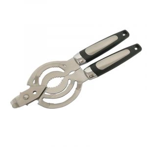 Ouvre-bocal, ouvre-couvercle facile à utiliser et à ranger, ouvre-bocal manuel en acier inoxydable et plastique de qualité supérieure, décapsuleur avec décapsuleur intégré - Neuf