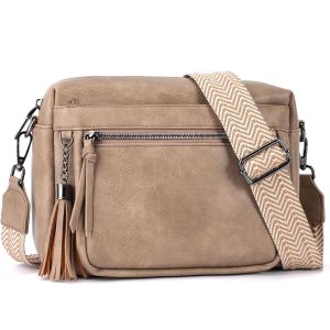 Sac &agrave; bandouli&egrave;re pour femme en cuir v&eacute;g&eacute;talien-En cuir v&eacute;g&eacute;talien-Doux au toucher-Large et amovible-Grande capacit&eacute; - Neuf