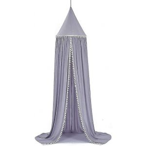 Moustiquaire En Coton Pour D&eacute;coration De D&ocirc;me Pour Enfants, Gris - Neuf