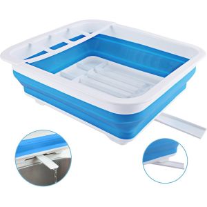 Egouttoir Vaisselle Cuisine Pliable Avec Bec Pivotant, Rangement Vaisselle Egouttoir Evier Pour Camping Car Accessoires Caravane - Neuf
