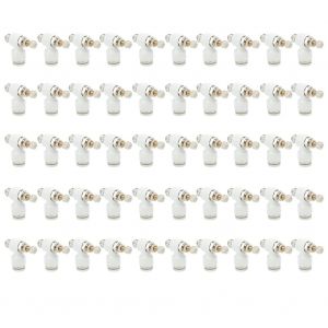 XYONG Lot de 50 vannes de regulation de debit d'air pneumatiques blanches, connecteur rapide durable SL8-01 - Neuf