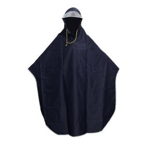 Poncho de pluie imperméable à capuche pour homme, idéal pour le vélo et les activités de plein air ¿ Léger, résistant aux déchirures, design unisexe, bleu marine - Neuf