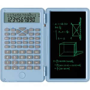 Calculatrice Scientifique Avec Tablette D'&Eacute;criture, Examen De Bureau, Comptabilit&eacute;, Bloc-Notes Multifonction, Format De Poche, Pour Coll&egrave;ge Et Coll&egrave;ge - Bleu[Z979] - Neuf