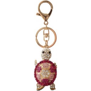 Pata-Porte-Clés Strass Tortue, Pendentif De Porte-Clés De Charme D'alliage De Cristal Étincelant,Les Membres Et La Queue Peuvent Se Balancer - Neuf