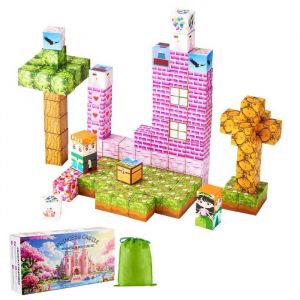 Blocs de Construction Magn&eacute;tiques 100 PCS pour Enfants-Duoku-Ch&acirc;teau Cr&eacute;atif-Jouet &Eacute;ducatif-Id&eacute;al pour Enfants de 3 Ans et Plus - Neuf