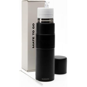 Letnerny-Bouteille Isotherme Mate Auto-Amor&ccedil;ante En Acier Inoxydable 750 Ml &iquest; Meilleure Fonctionnalit&eacute; &iquest; Thermos Mat Argentin Et Terer&eacute; &iquest; Matermo Tout-En-Un &iquest; Automate Compacte &Agrave; Emporter Avec Vous - Neuf