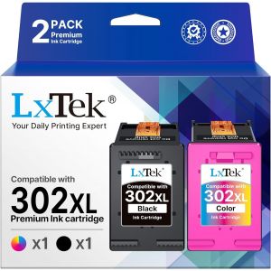 302 XL Compatible with HP 302 Black and Colour Ink Cartridge 302XL for HP Envy 4520 4527 4525 OfficeJet 3831 3830 5232 Deskjet 3630 3639 3636 (Black Tri-Colour, 2-Pack) - Neuf