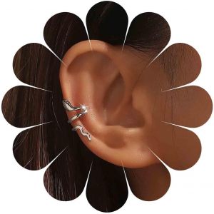Kal-Boucle D'oreille Serpent Boucle D'oreille Argent Boucle D'oreille Serpent Boucle D'oreille Serpent Grimpant Boucle D'oreille Serpent Clip Non Perçant Boucle D'oreille Serpent Torsadé Bijoux - Neuf