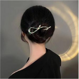 Kal-Barrette Serpent D'halloween Barrette Cheveux Serpent D'or Barrette Cheveux Serpent Banane Barrette Cheveux Torsade Barrette Cheveux Style Français Accessoires Décoratifs Pour Cheveux Bijoux - Neuf
