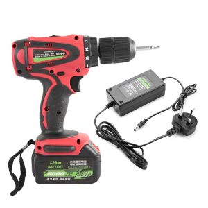 Perceuse-visseuse electrique sans fil avec batterie au lithium et reglage de la vitesse (prise britannique 220 V) - Neuf