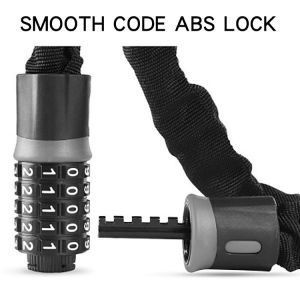 Cadenas À Combinaison Antivol Noir (60 Cm) Pour Vélo, Avec Mot De Passe Réinitialisable, Accessoires Pour Vélo - Cadenas Pour Chaîne De Vélo - Neuf