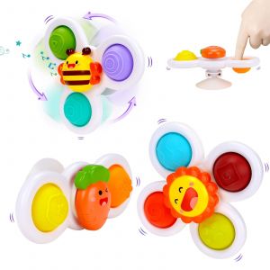 Ventouse 3&iquest;En&iquest;1 Pour B&eacute;b&eacute; 1&iquest;3 Ans &iquest; Abeille, Dauphin, Carotte, Chiffres En Relief, Sons Et Bulles, Id&eacute;al Bain Et Motricit&eacute; Fine, Stimule Les Sens, Cadeau D'anniversaire Ou Bapt&ecirc;me. - Neuf