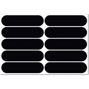 Kit 10 Stickers Noir R&eacute;tro R&eacute;fl&eacute;chissants Universels - Autocollants Casque, Moto, V&eacute;lo, Trottinette, - Technologie 3m- Visibilit&eacute; & Adh&eacute;rence - Discret & Design - Neuf
