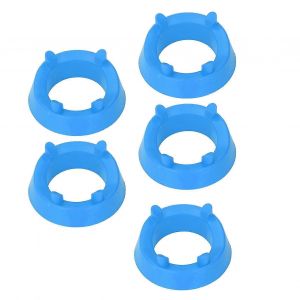 5 Pcs Ballon Rond Pr&eacute;sentoir En Plastique Porteur De Balle Pour Football Basket-Ball Volley-Ball Rugby Bleu - Neuf