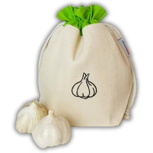 Slowroom Sac À Légumes En Coton 15 X 20 Cm-Sac En Coton Avec Cordon De Serrage Pour L'ail-Pratique Et Joli Petit Sac Pour Ranger Les Légumes - Neuf
