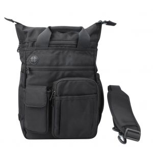 Sac messager simple en tissu Oxford pour homme, sacoche multifonctionnelle d'exterieur avec poche (noir) - Neuf
